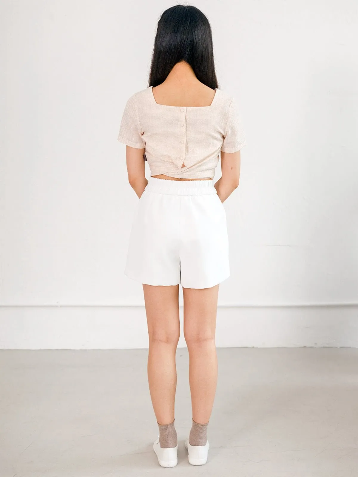 Alise Checkered Two-Way Top*