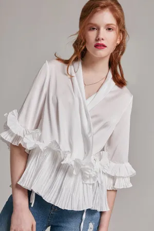 Ava Silky Wrap Top