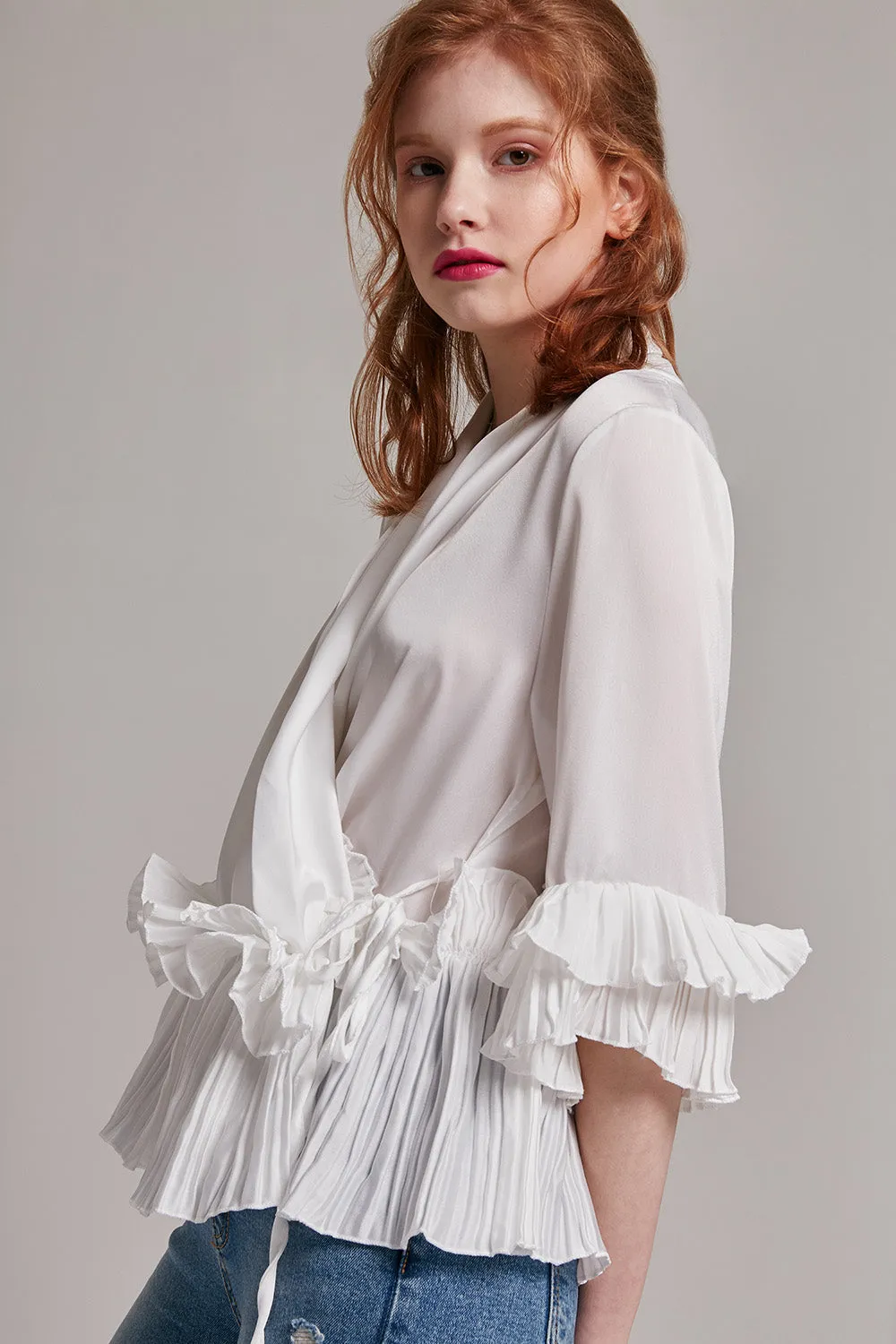 Ava Silky Wrap Top