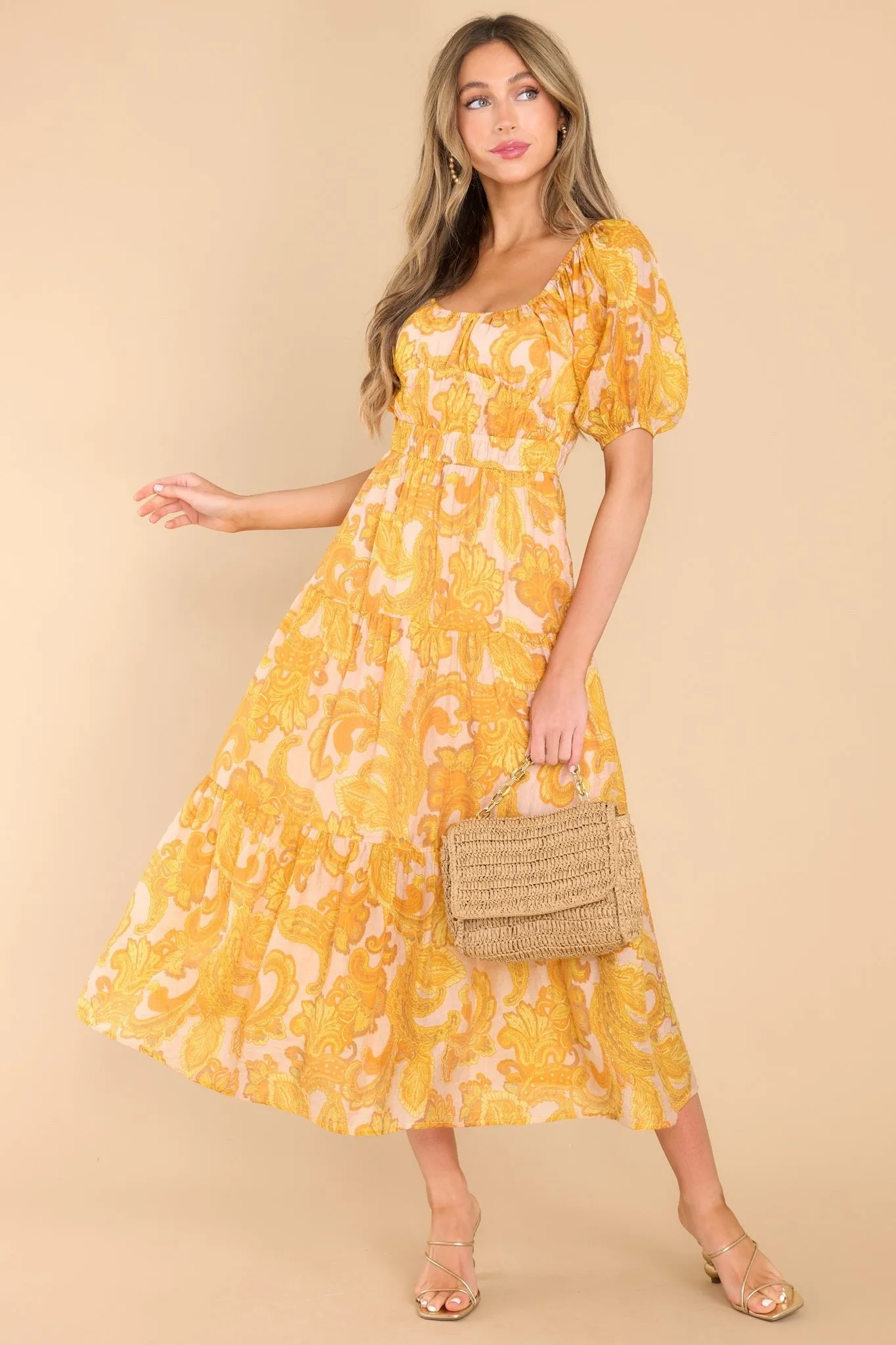 Blaise Paisley Midi Dress