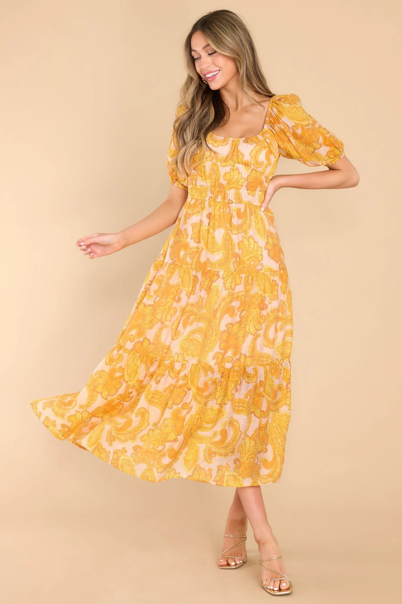 Blaise Paisley Midi Dress