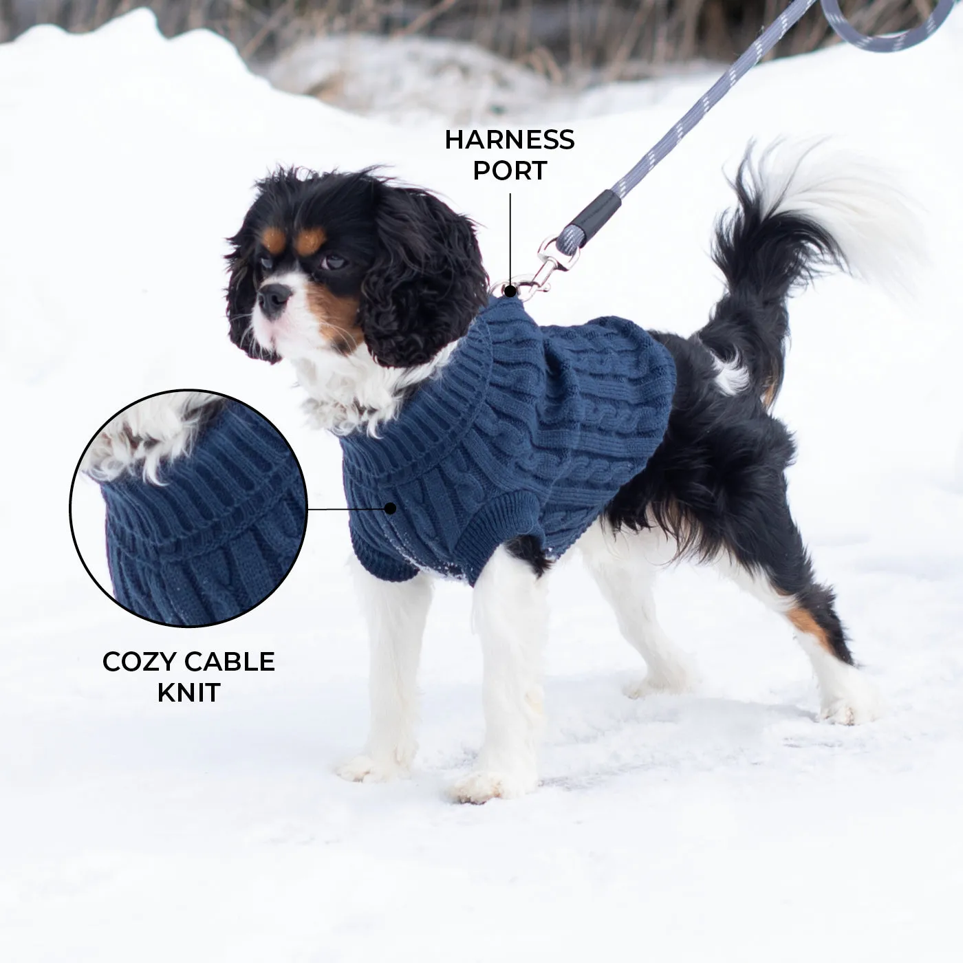 Brentwood Cable Knit Dog Sweater
