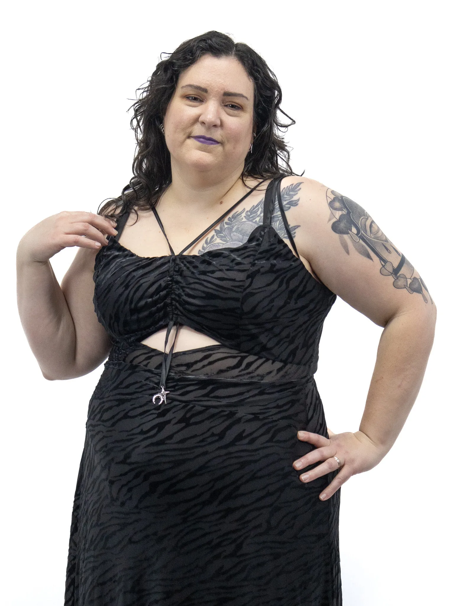 Carol Simone Ruffle Maxi Dress