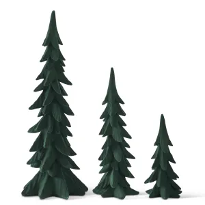 Dark Green Velvet Christmas Trees