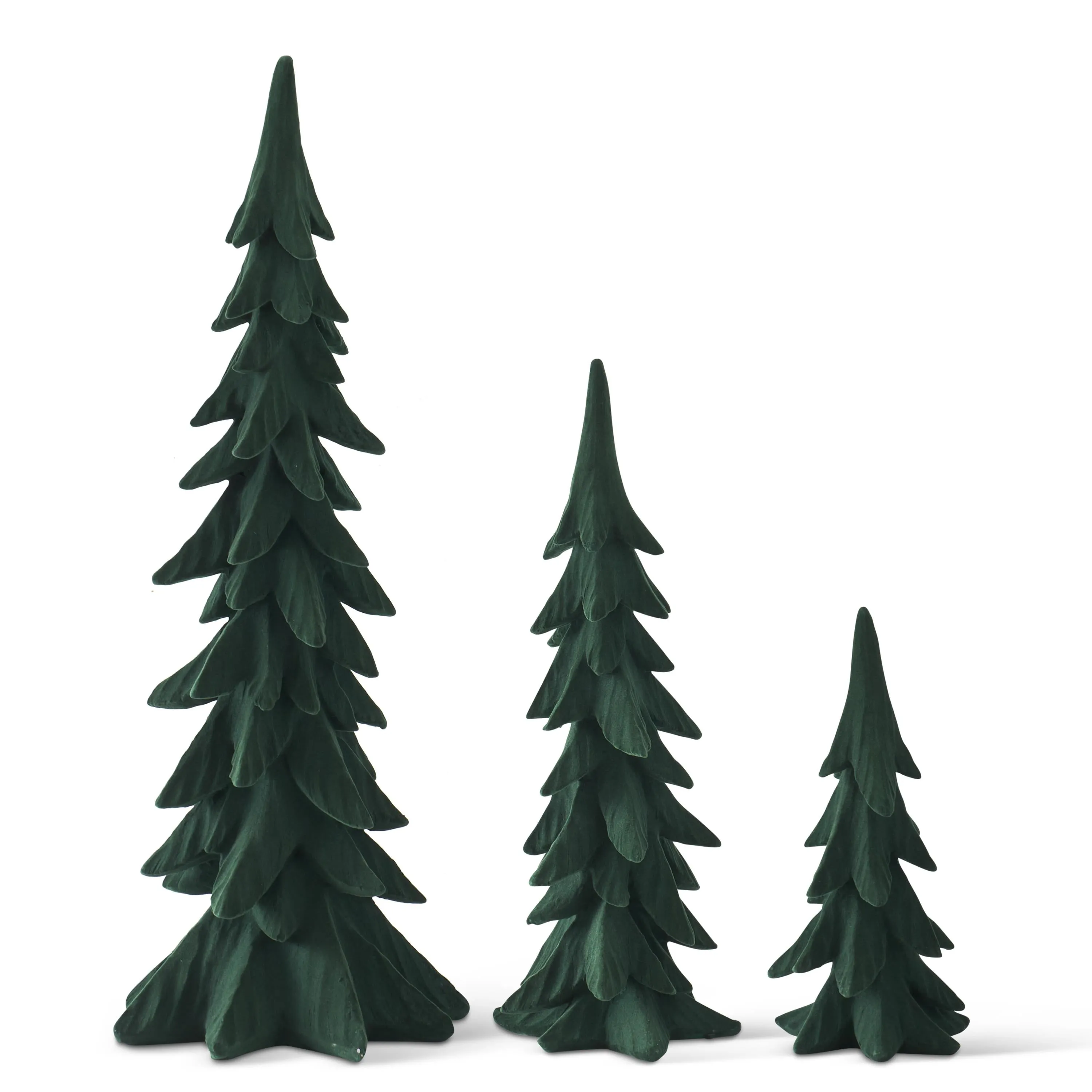 Dark Green Velvet Christmas Trees