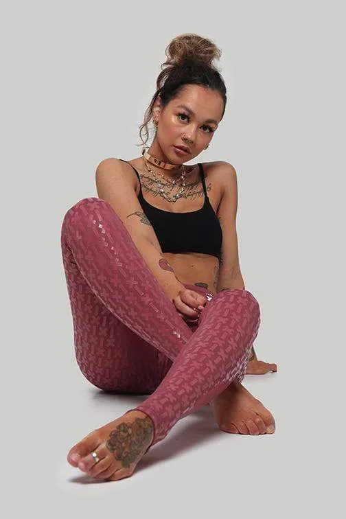 Gecko Grip™ Leggings: Mauve