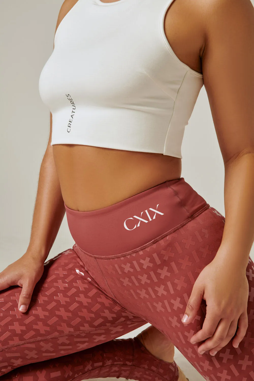 Gecko Grip™ Leggings: Mauve