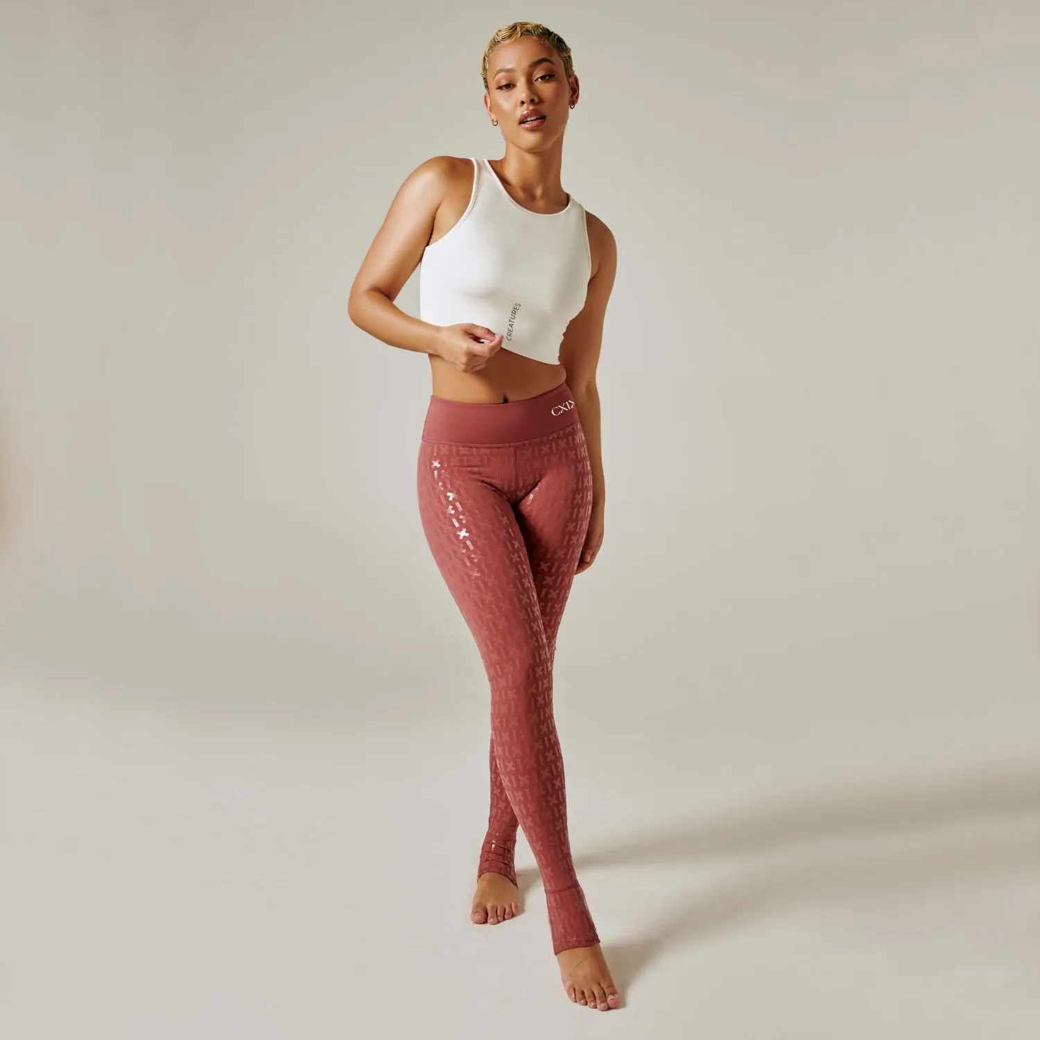 Gecko Grip™ Leggings: Mauve