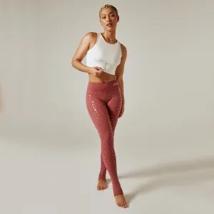 Gecko Grip™ Leggings: Mauve
