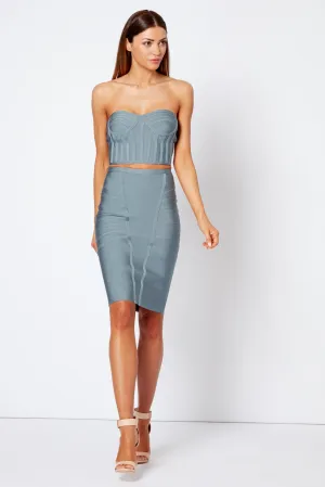 Grey Bandage Bralette Top Co-ord