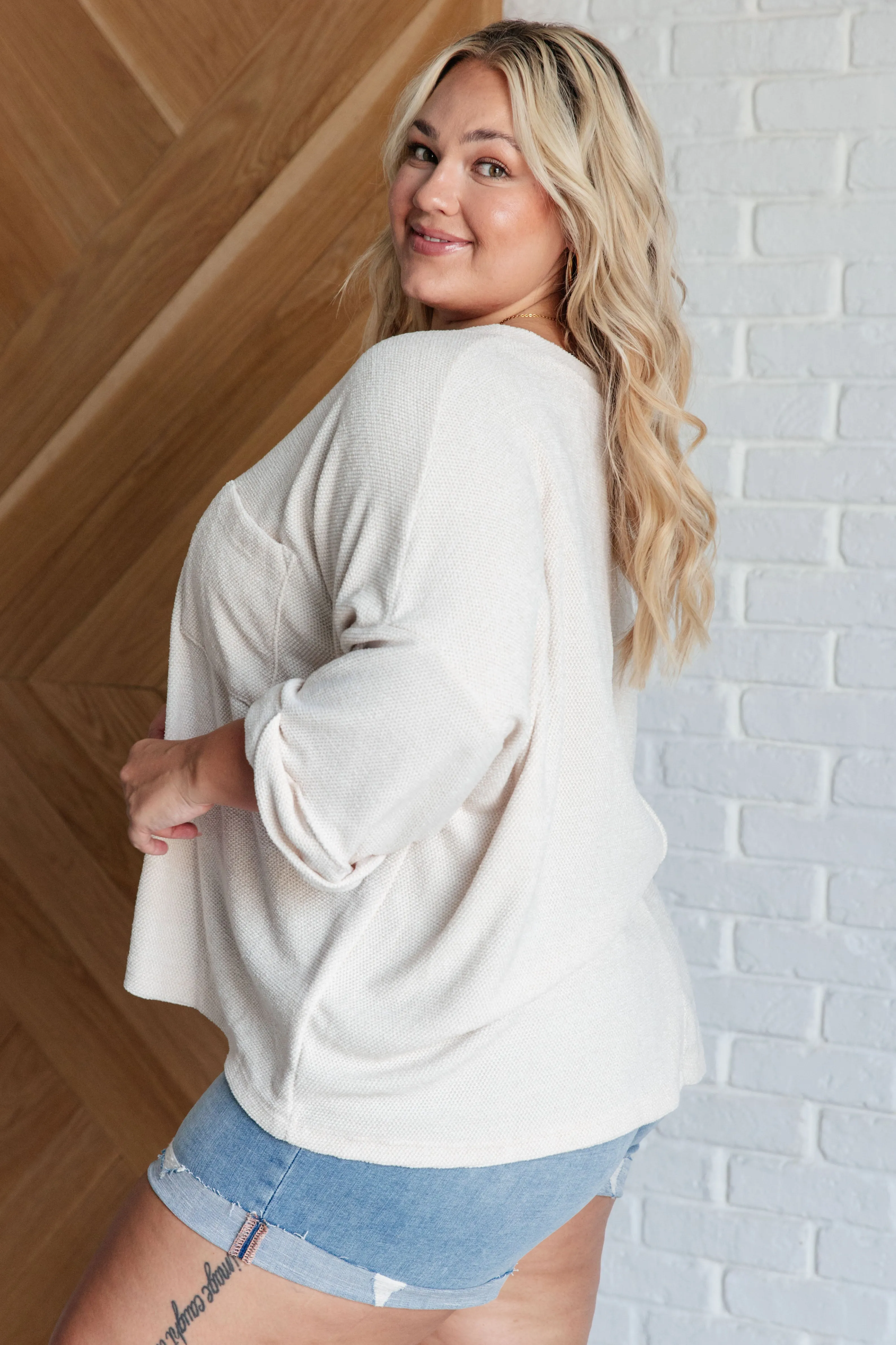 Ivory Thoughts Chenille Blouse by White Birch