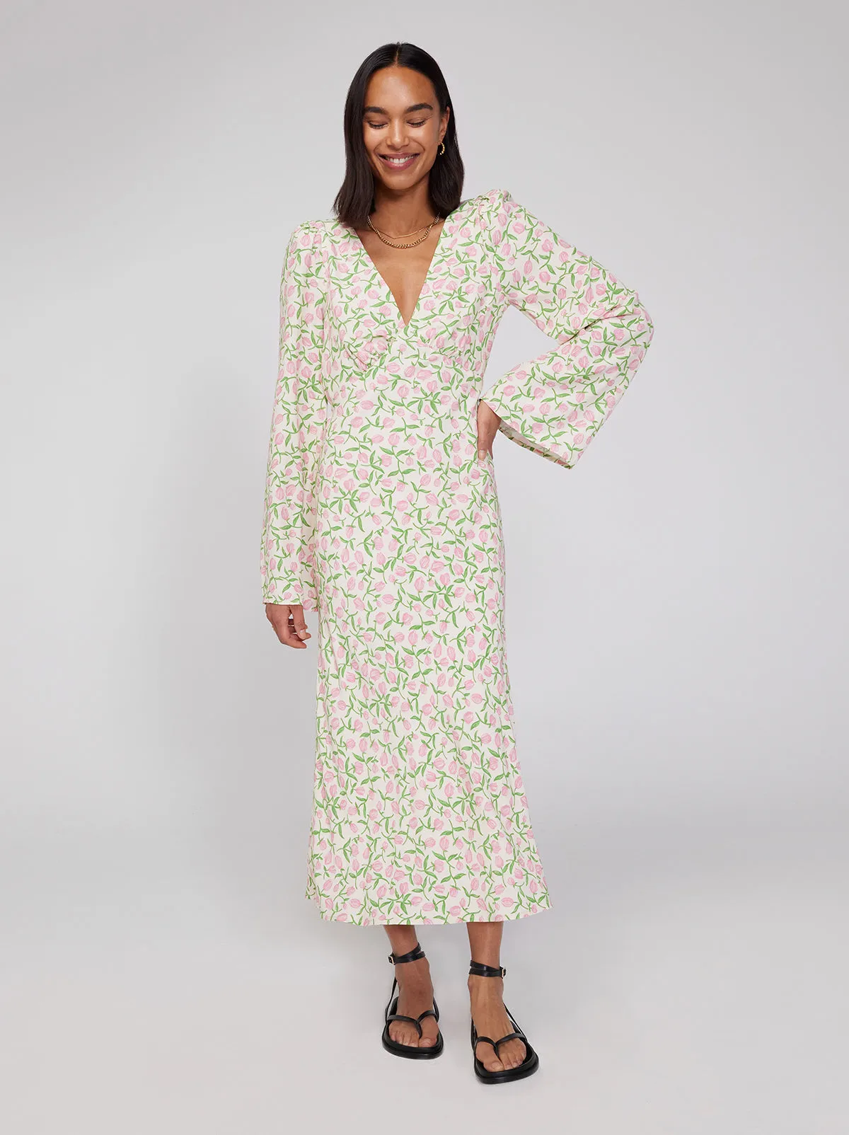 Libby Tulip Print Maxi Dress