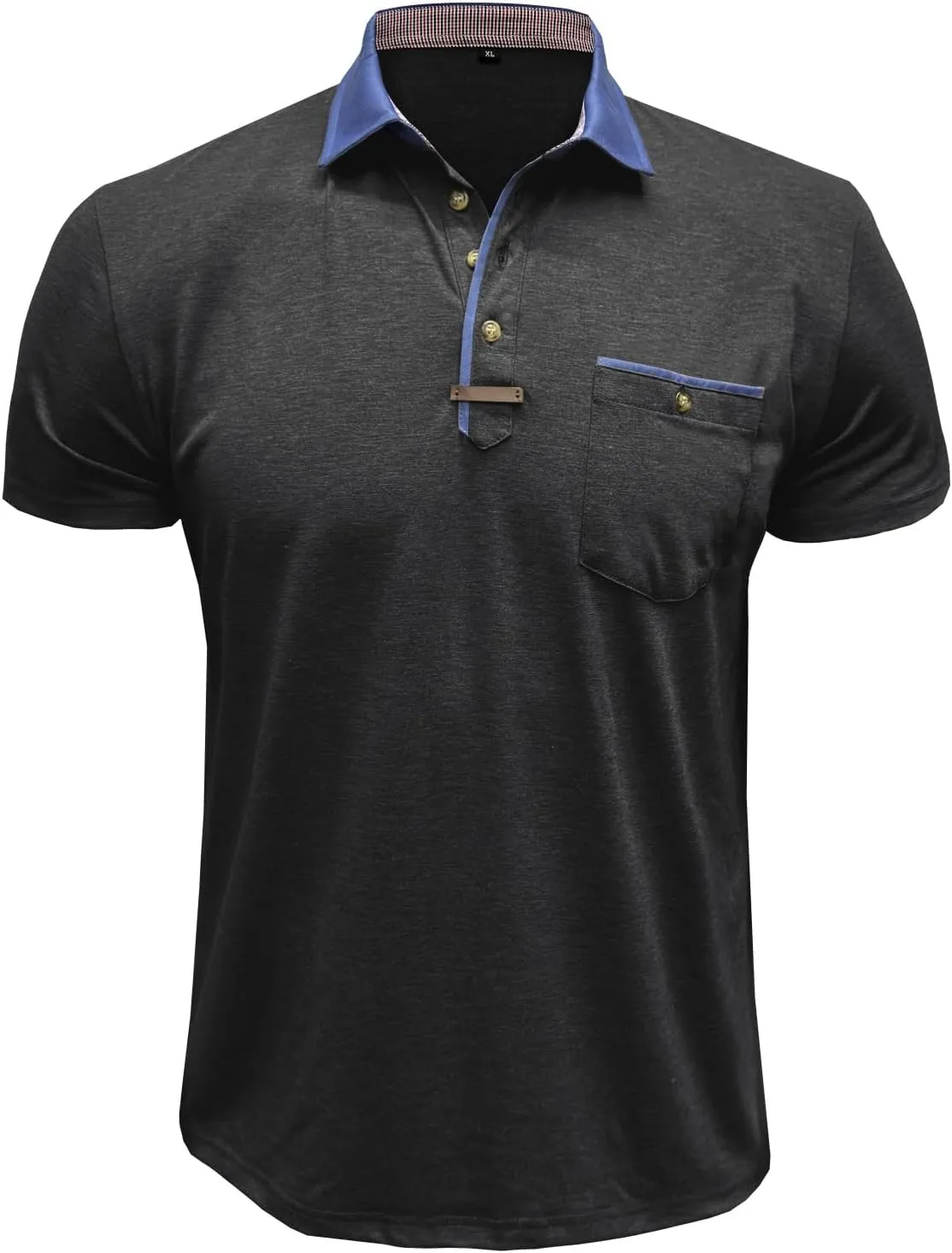 Men's Casual Polo Shirts Classic Button Basic Short Sleeve Shirt Lightweight Cotton Tees Golf Stylish Tops