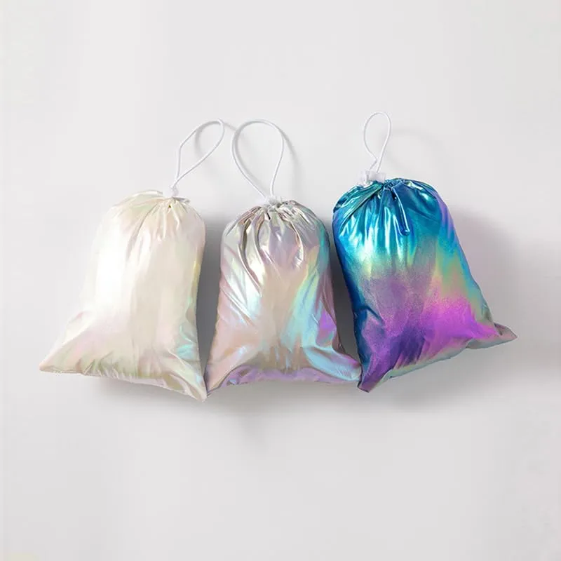Men's Metallic Jacket Holographic Ultra-thin Lightweight Shiny Hooded Jackets Party Club Coat