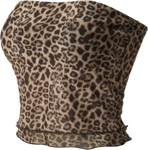 MixMatchy Women's Strapless Tube Tops Stretchy Sleeveless Sexy Summer Bandeau Crop Tank