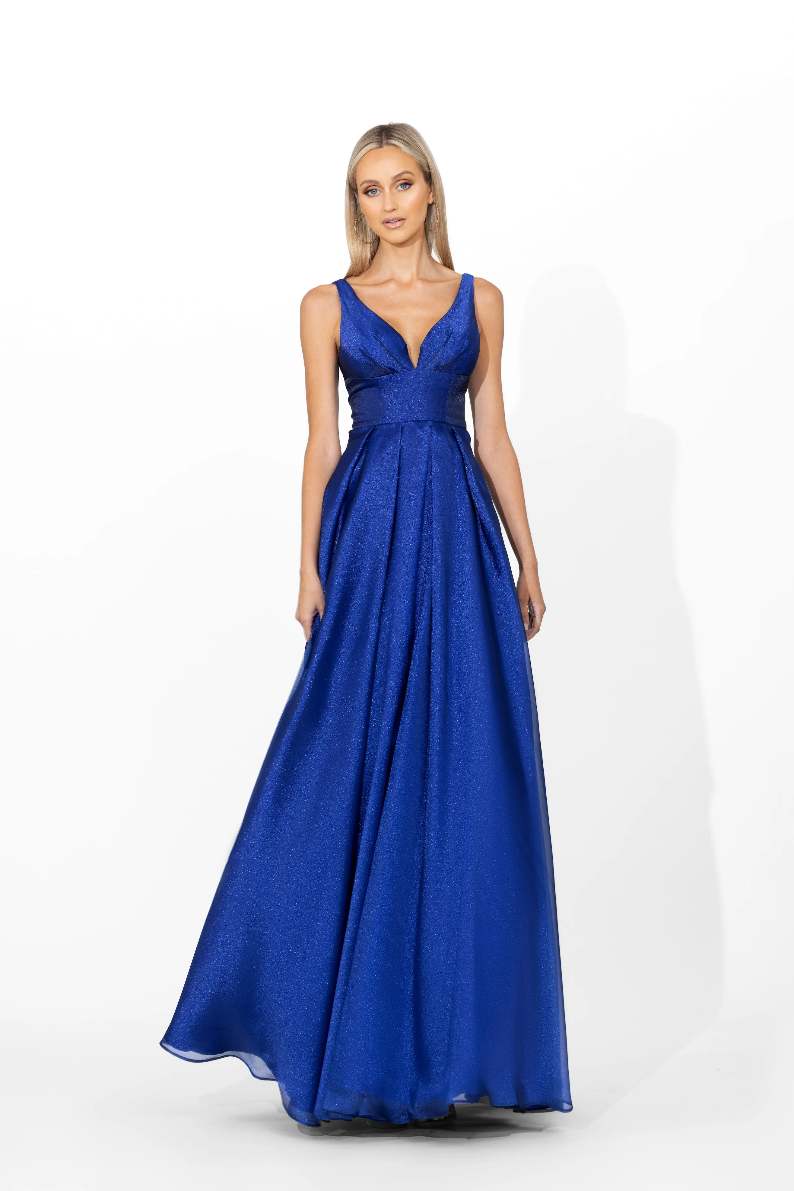 Priyanka Plunge Neck Ballgown