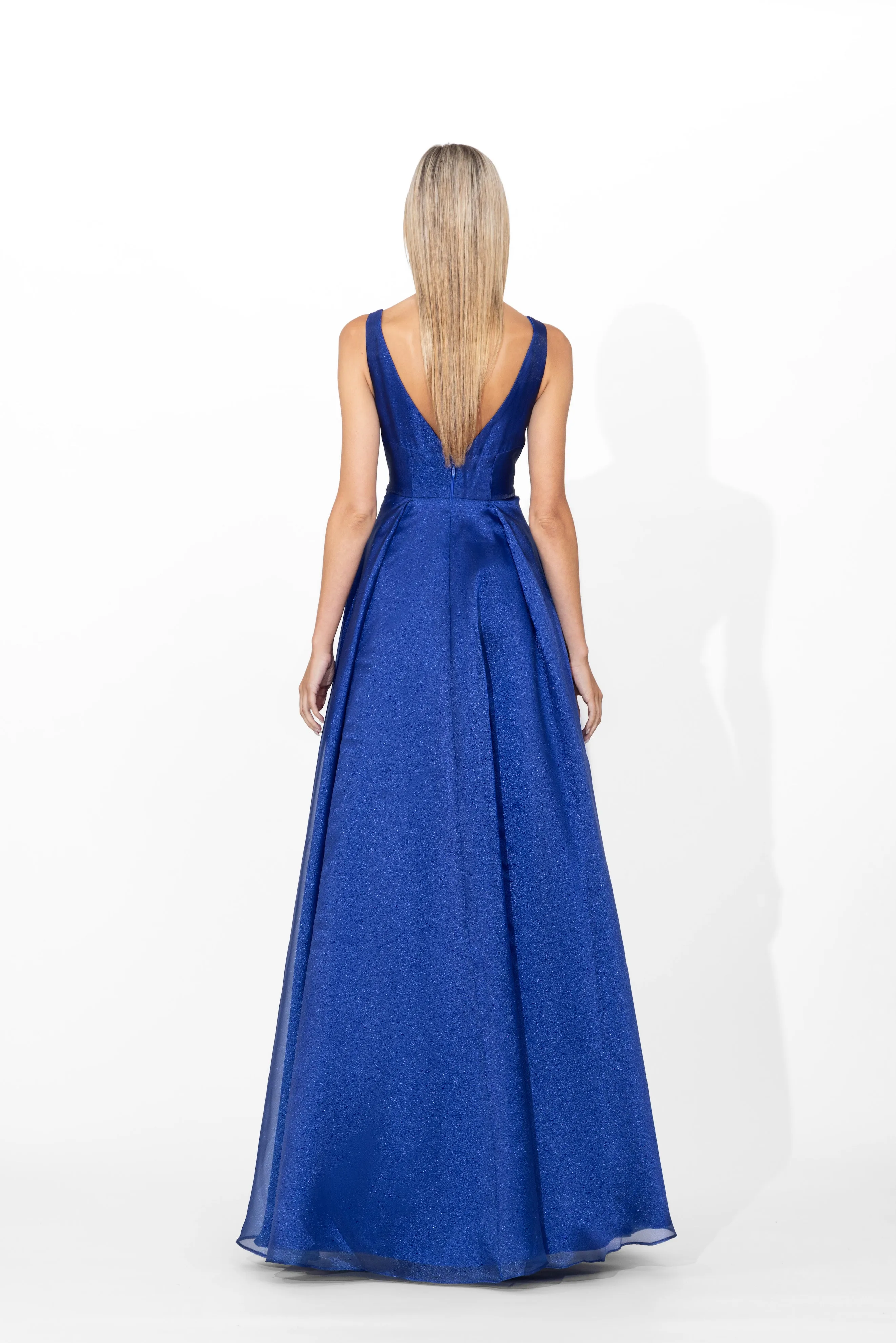 Priyanka Plunge Neck Ballgown