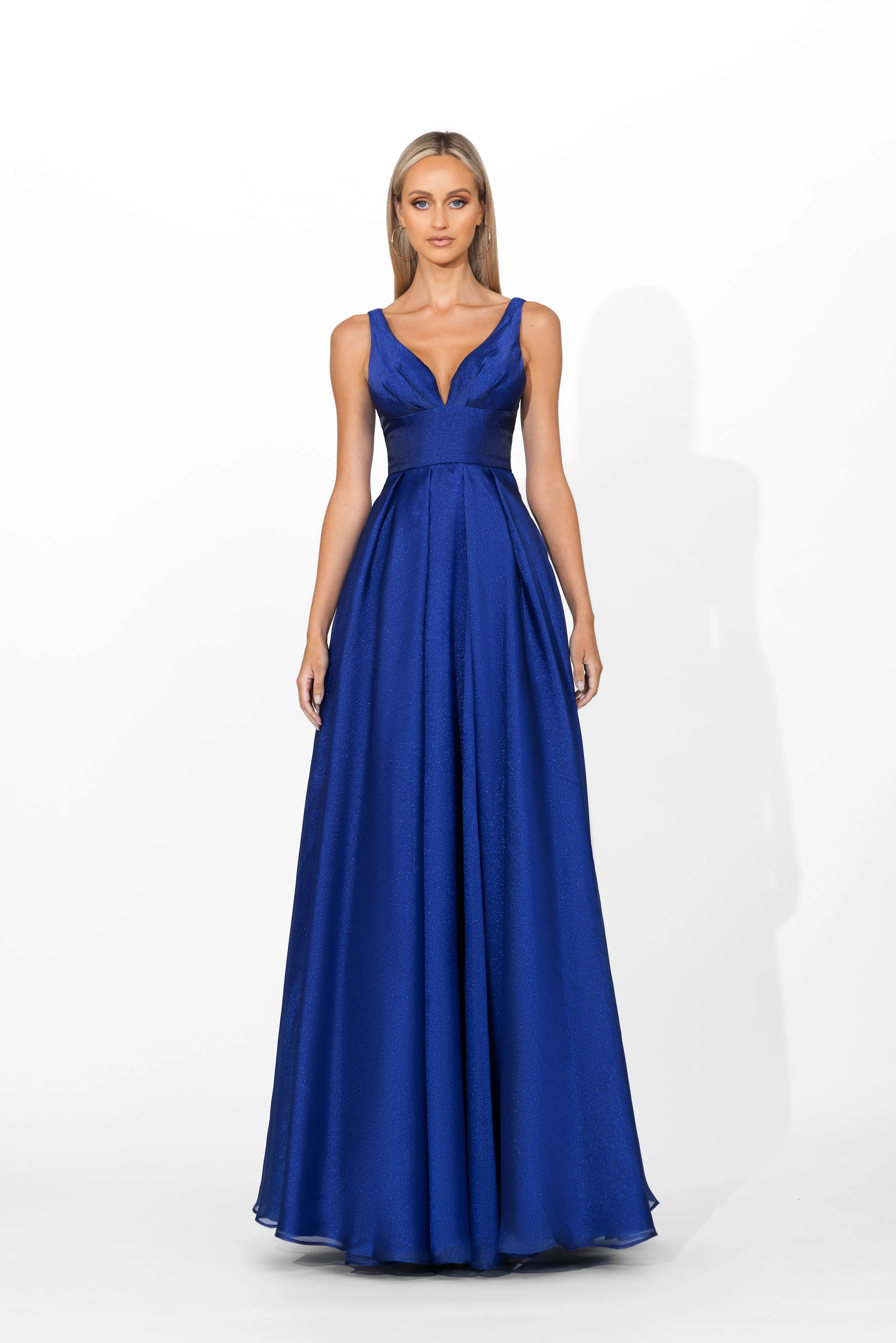 Priyanka Plunge Neck Ballgown