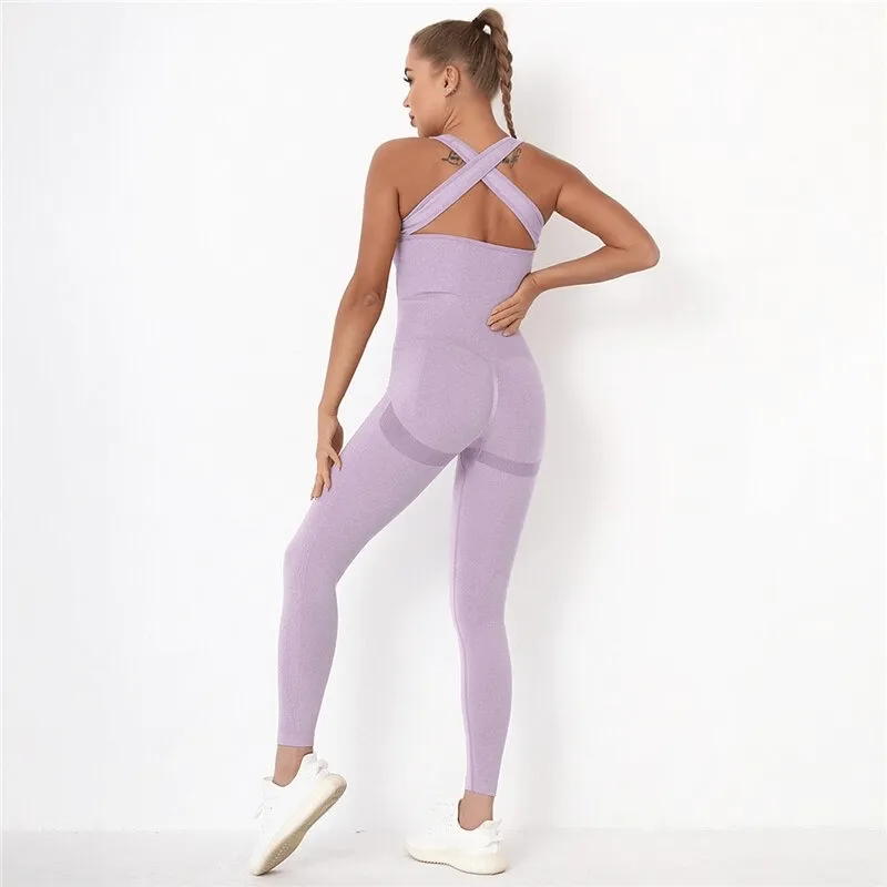 Seamless Bodysuit High Waist with Hips Push Up / Women's Gym Clothing - SF0021