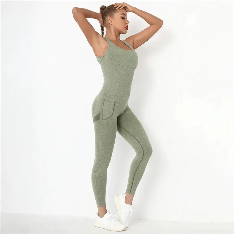 Seamless Bodysuit High Waist with Hips Push Up / Women's Gym Clothing - SF0021