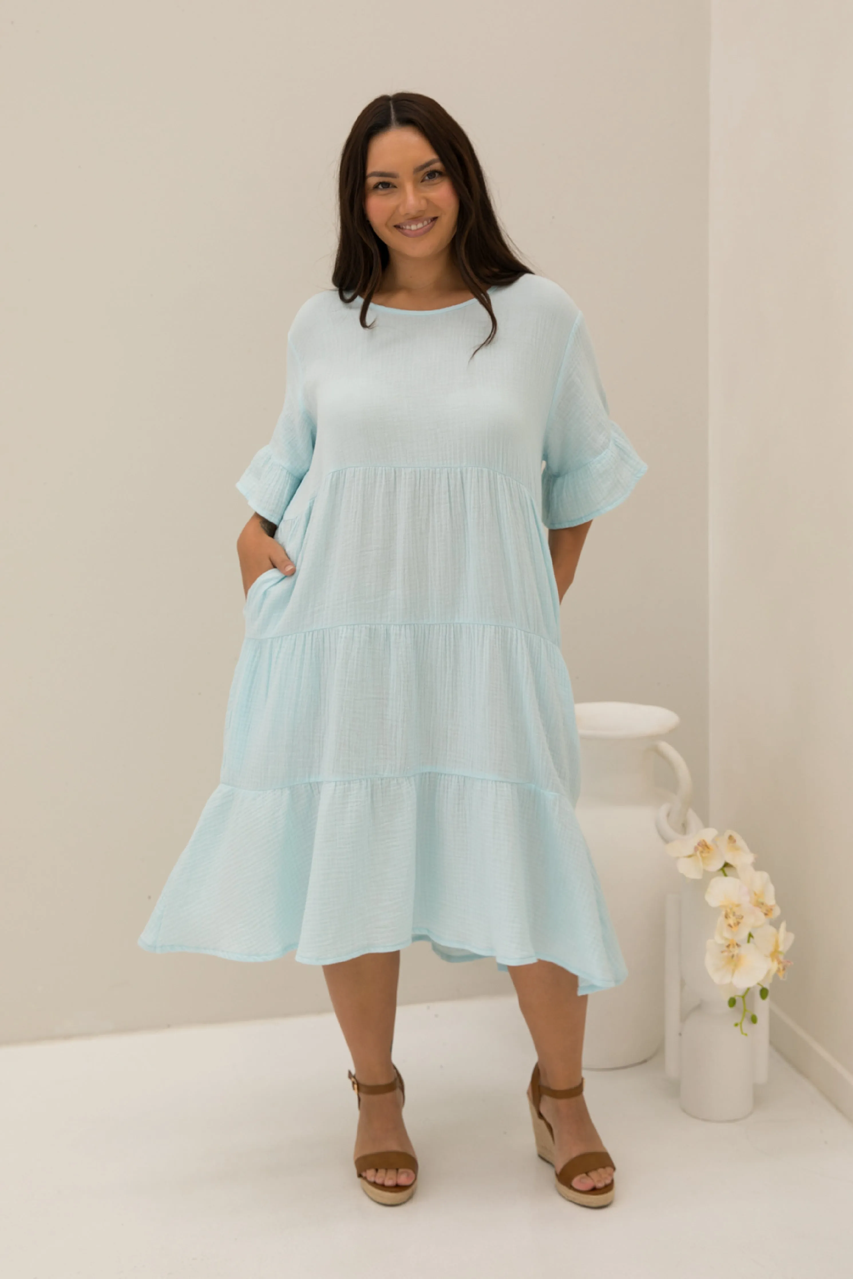 Sofia Dress | Powder Blue | FINAL SALE