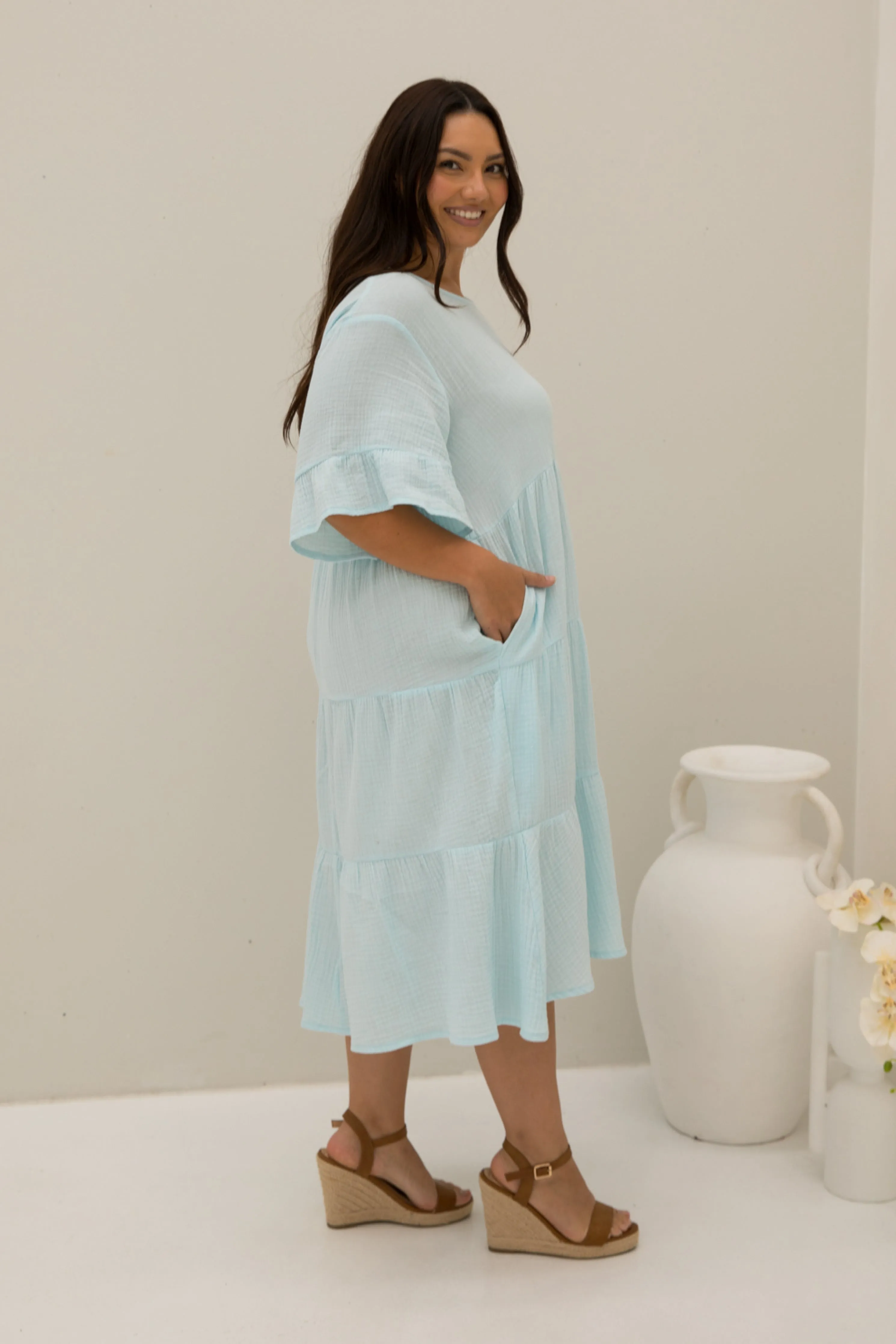 Sofia Dress | Powder Blue | FINAL SALE