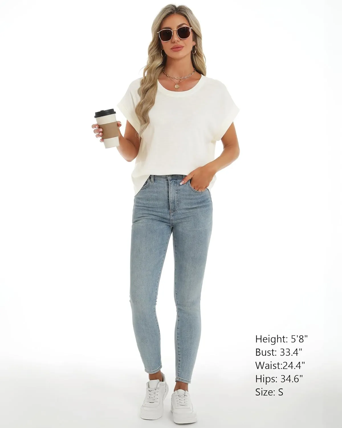 Stelle Women Modal Soft Crewneck Cap Short Sleeve T Shirts Summer Tops Trendy Basic Casual Clothes 2025