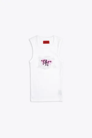 T4T Lightweight Rib Racer Tank (White)