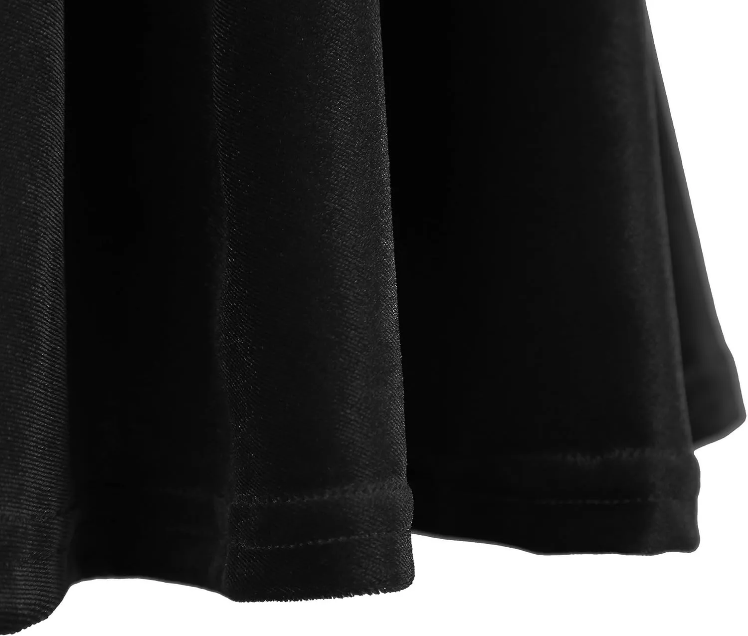 Urban CoCo Women's Vintage Velvet Stretchy Mini Flared Skater Skirt