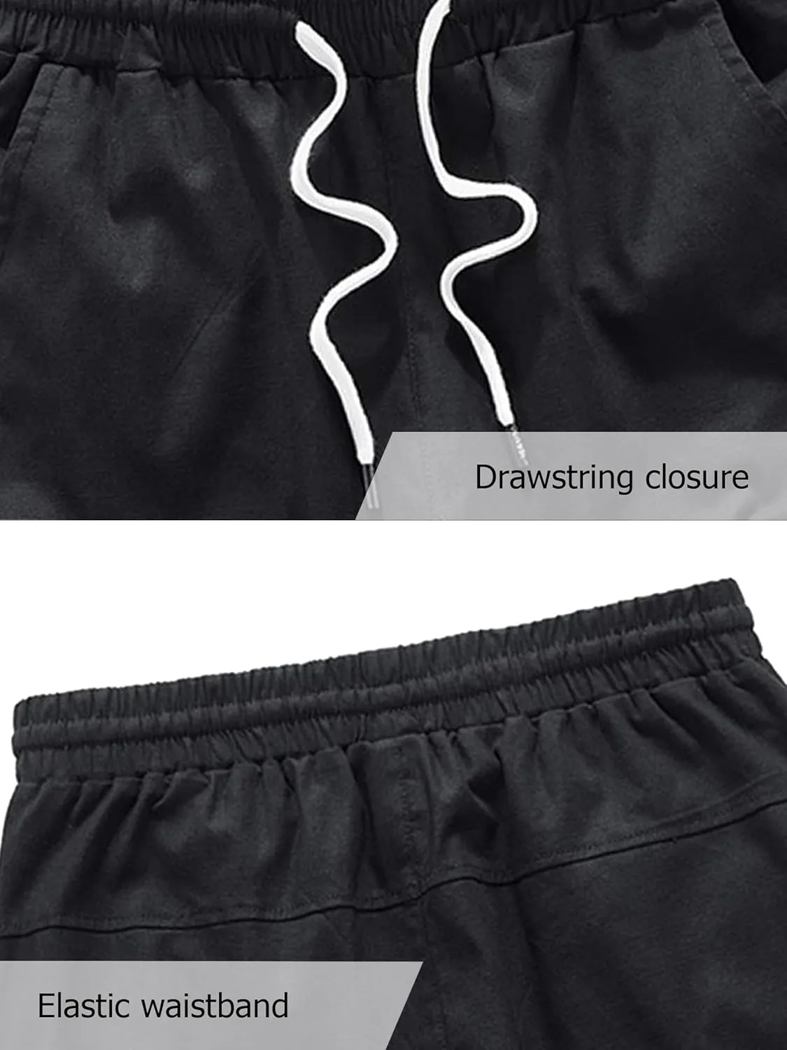 Vcansion Men's Casual Cotton Loose Fit Lightweight Multi-Pockets Cargo Shorts
