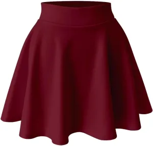 Women's Basic Versatile Stretchy Flared Skater Skirt (S-XL)
