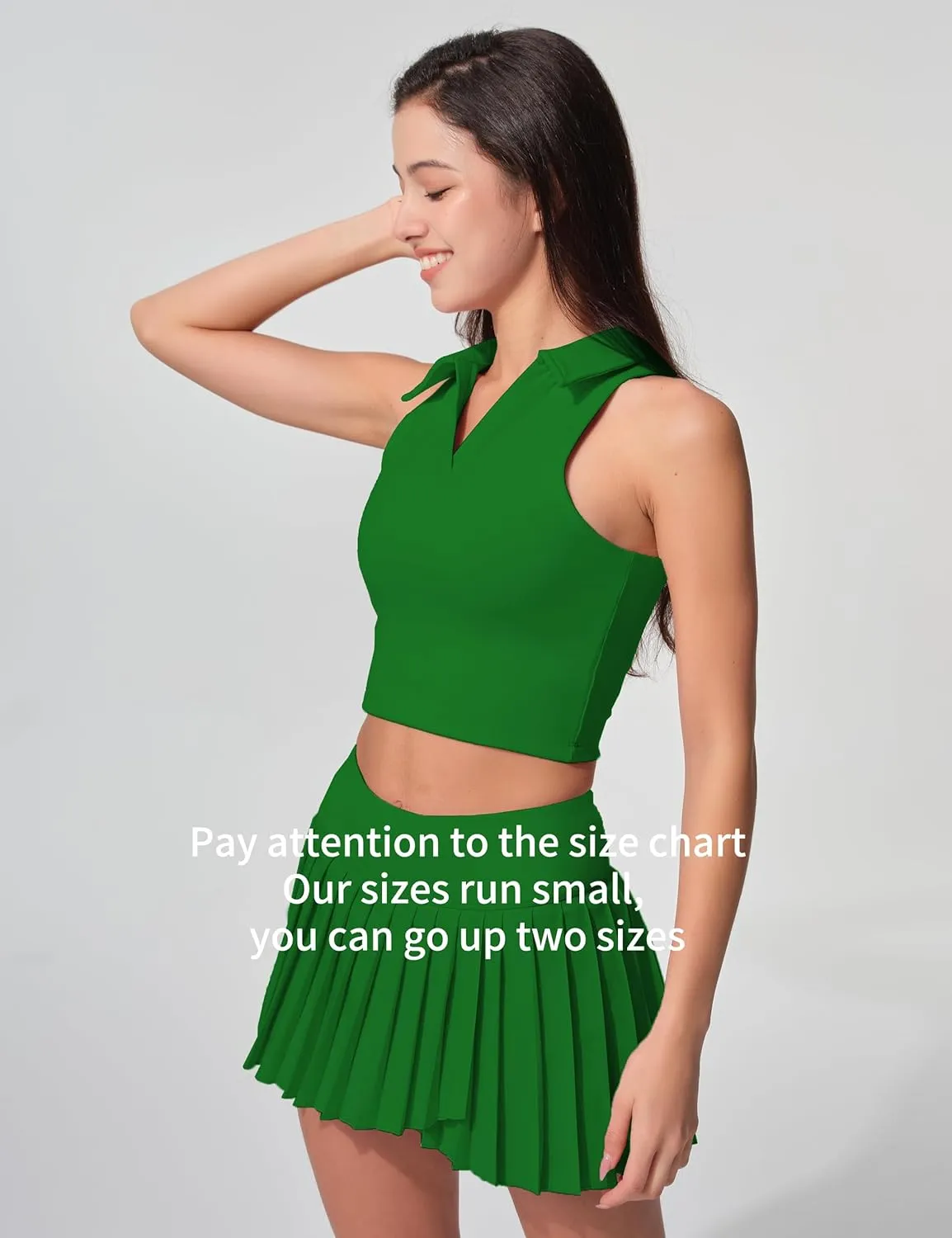 Womens Golf Shirt Sleeveless Polo Collared Tennis Shirts for Women Athletic Workout Cropped Tank Tops